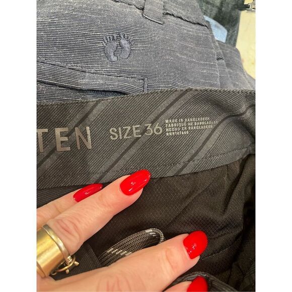 Hang Ten Gray On Gray Striped Bermuda Shorts sz 36 EUC - Picture 6 of 8